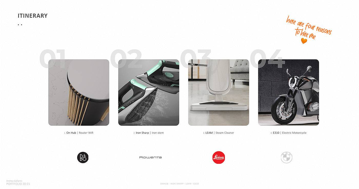 portfolio，sample reels，product design，