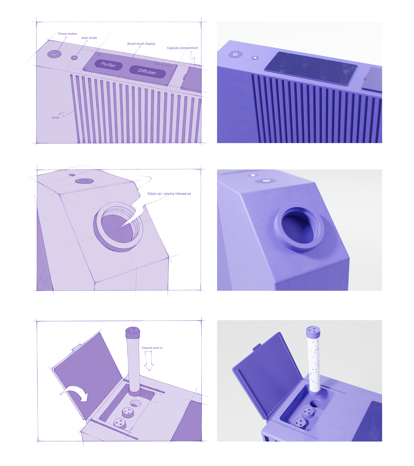 air cleaner，Mini，blue，