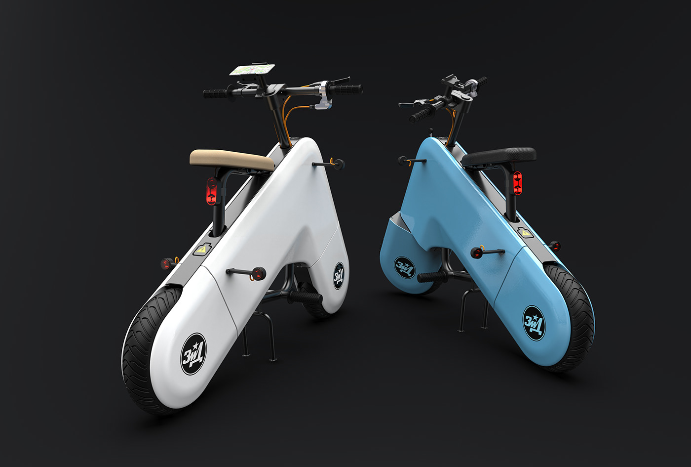 Electric vehicle，Sense of future，white，blue，