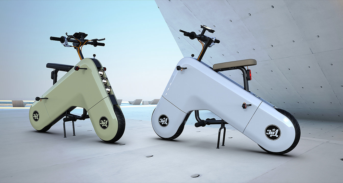 Electric vehicle，Sense of future，white，blue，