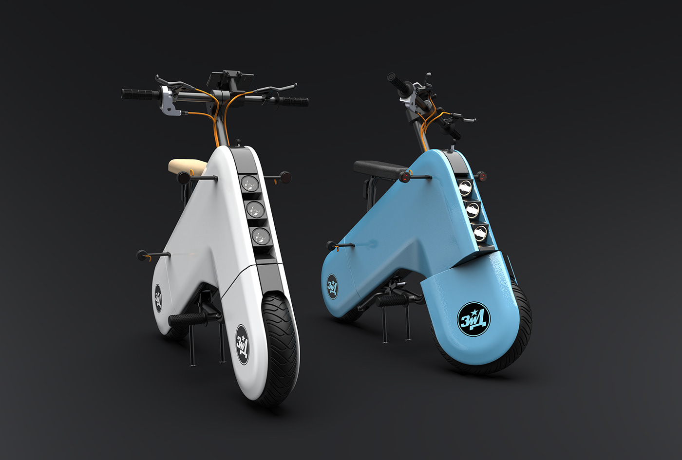 Electric vehicle，Sense of future，white，blue，