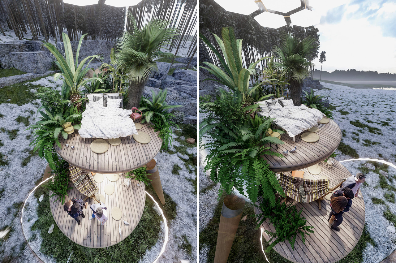 fishbowl，Glass，wooden ，Two layers，