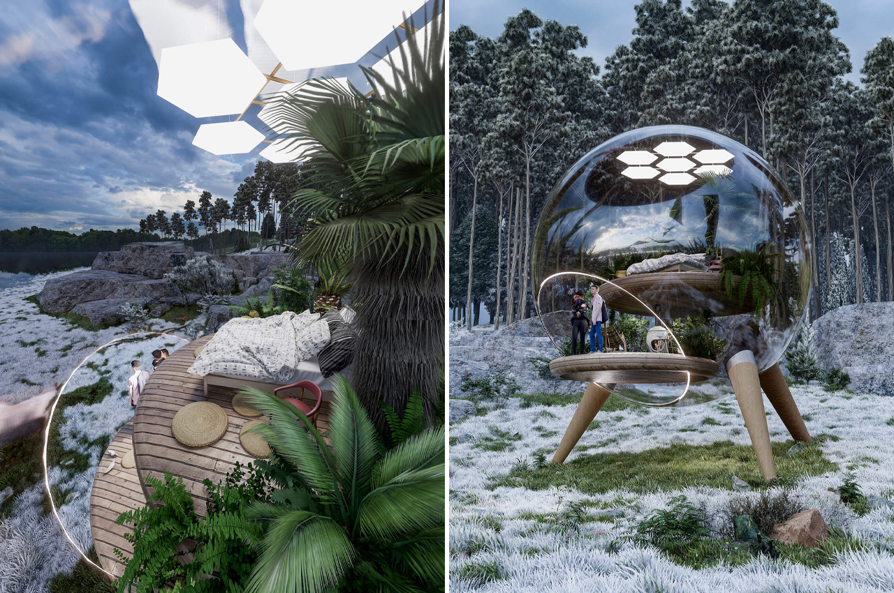 fishbowl，Glass，wooden ，Two layers，