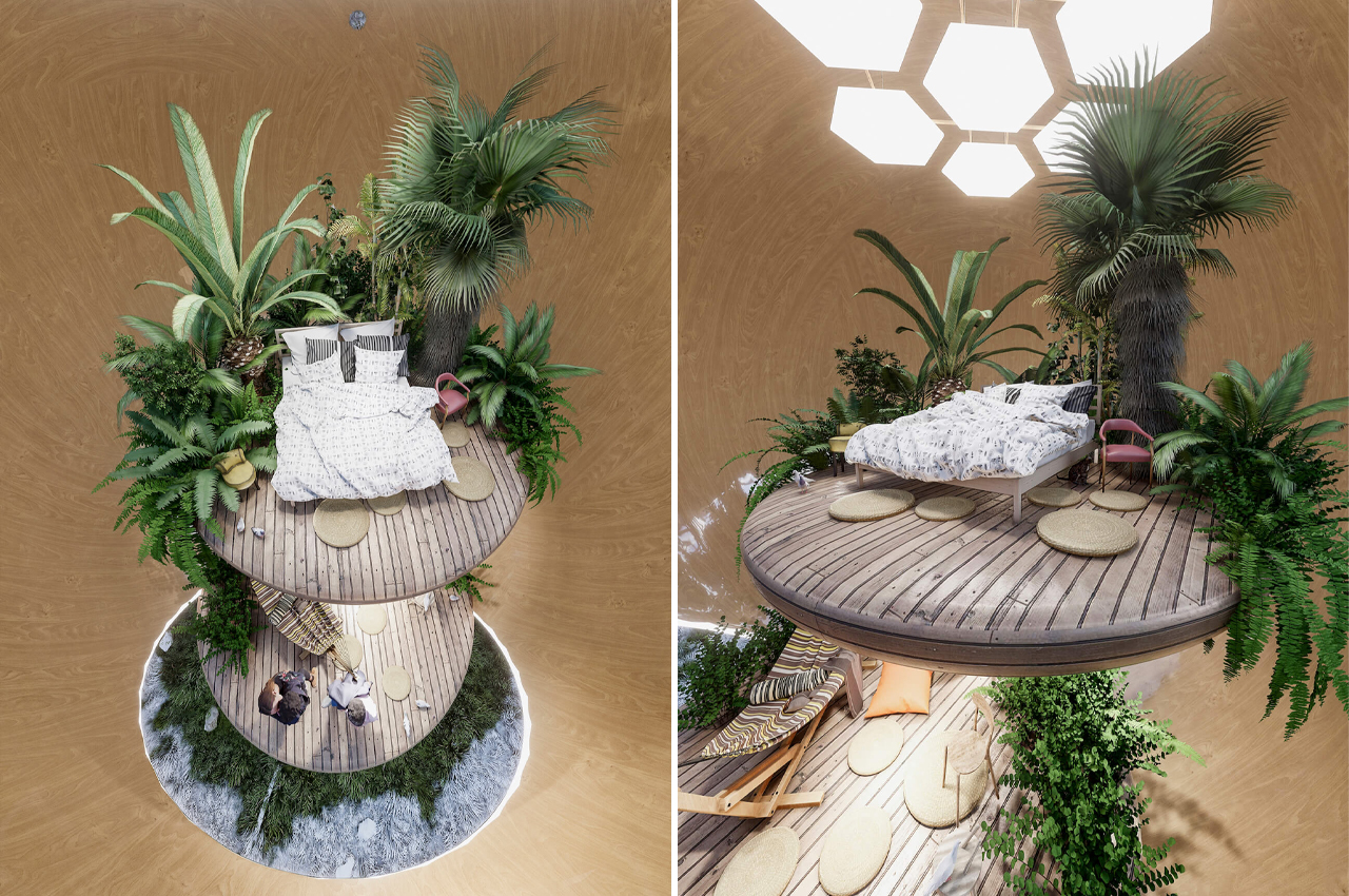 fishbowl，Glass，wooden ，Two layers，