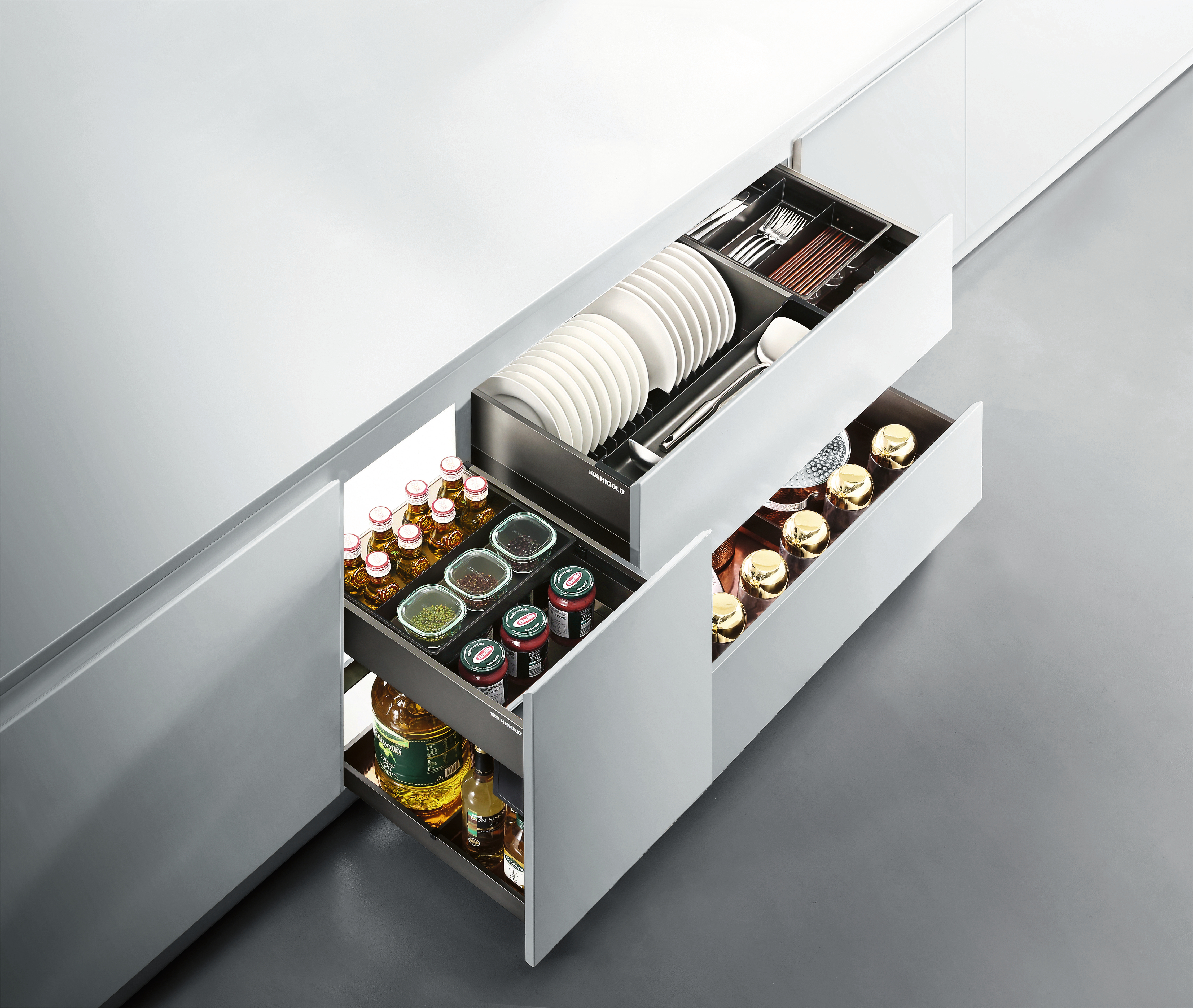 drawer，kitchenware，Finishing cabinet，higold，2021 red dot product design award，