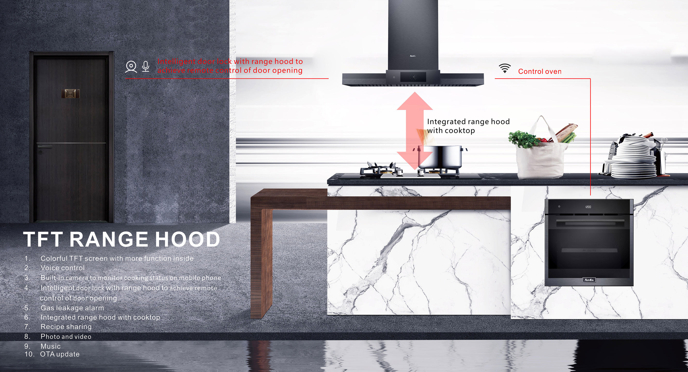 Smoke lampblack machine，Arda，intelligence，Kitchen appliances，2021 red dot product design award，