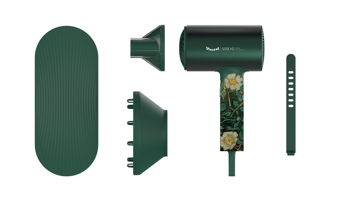 hair drier，Personal beauty care，product design，industrial design，Van Gogh，original，female sex，gift，