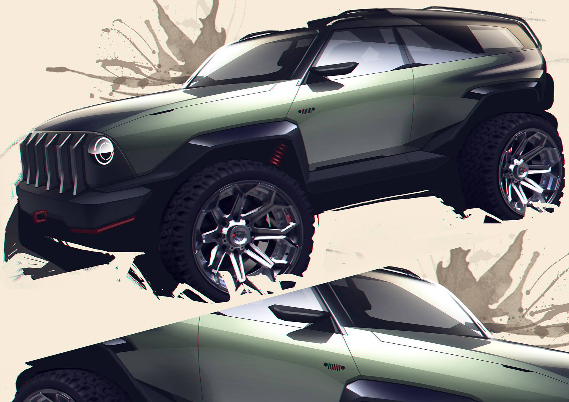 Rohit Dhiman，Automobile design，conceptual design，sketch，a design chart，