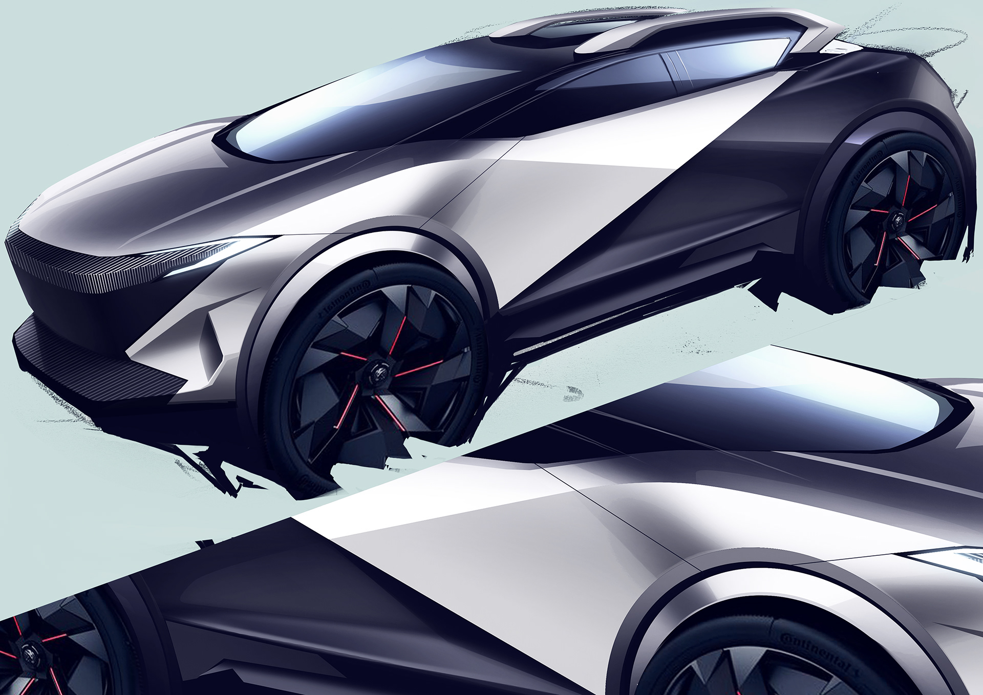 Rohit Dhiman，Automobile design，conceptual design，sketch，a design chart，