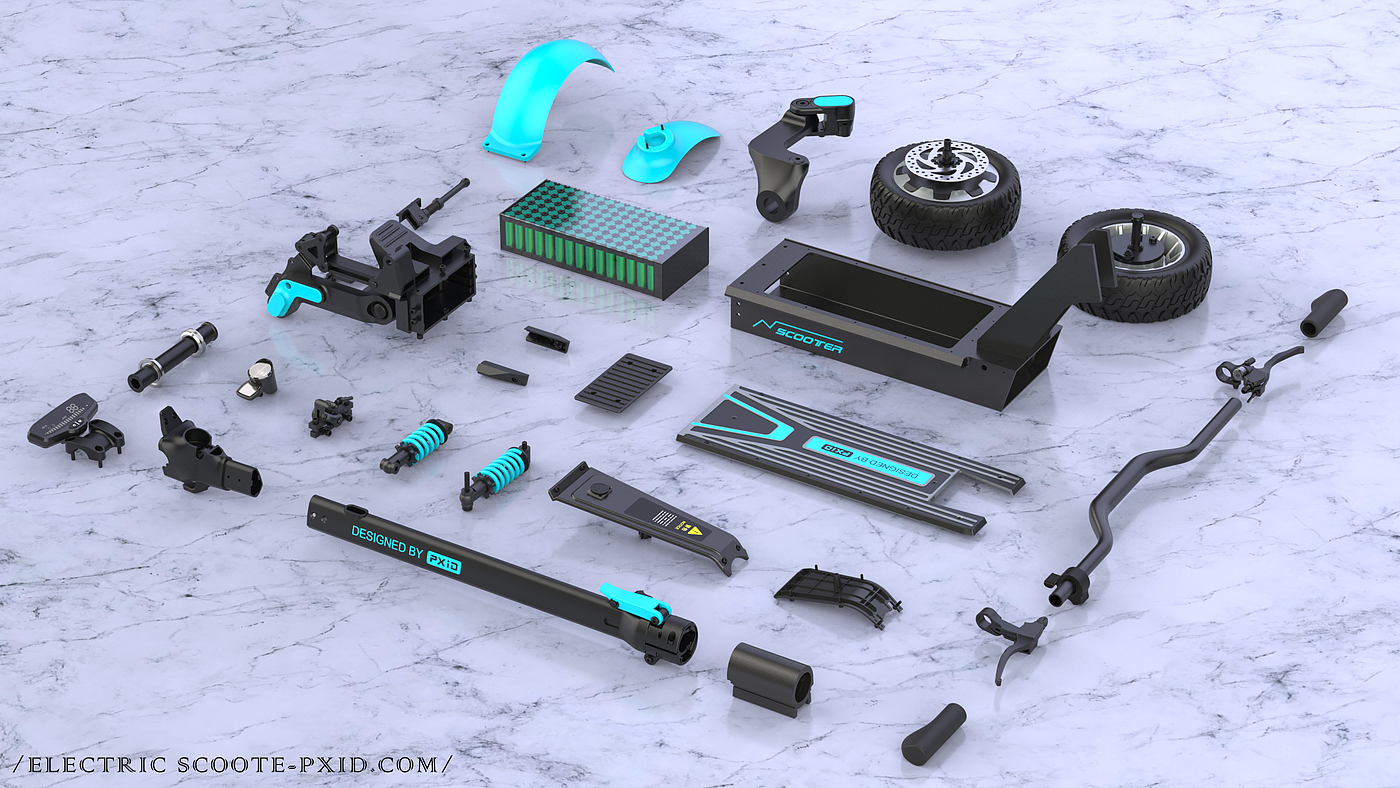 Scooter，Electric scooter，product design，industrial design，Appearance design，Scooter design，Vehicle design，