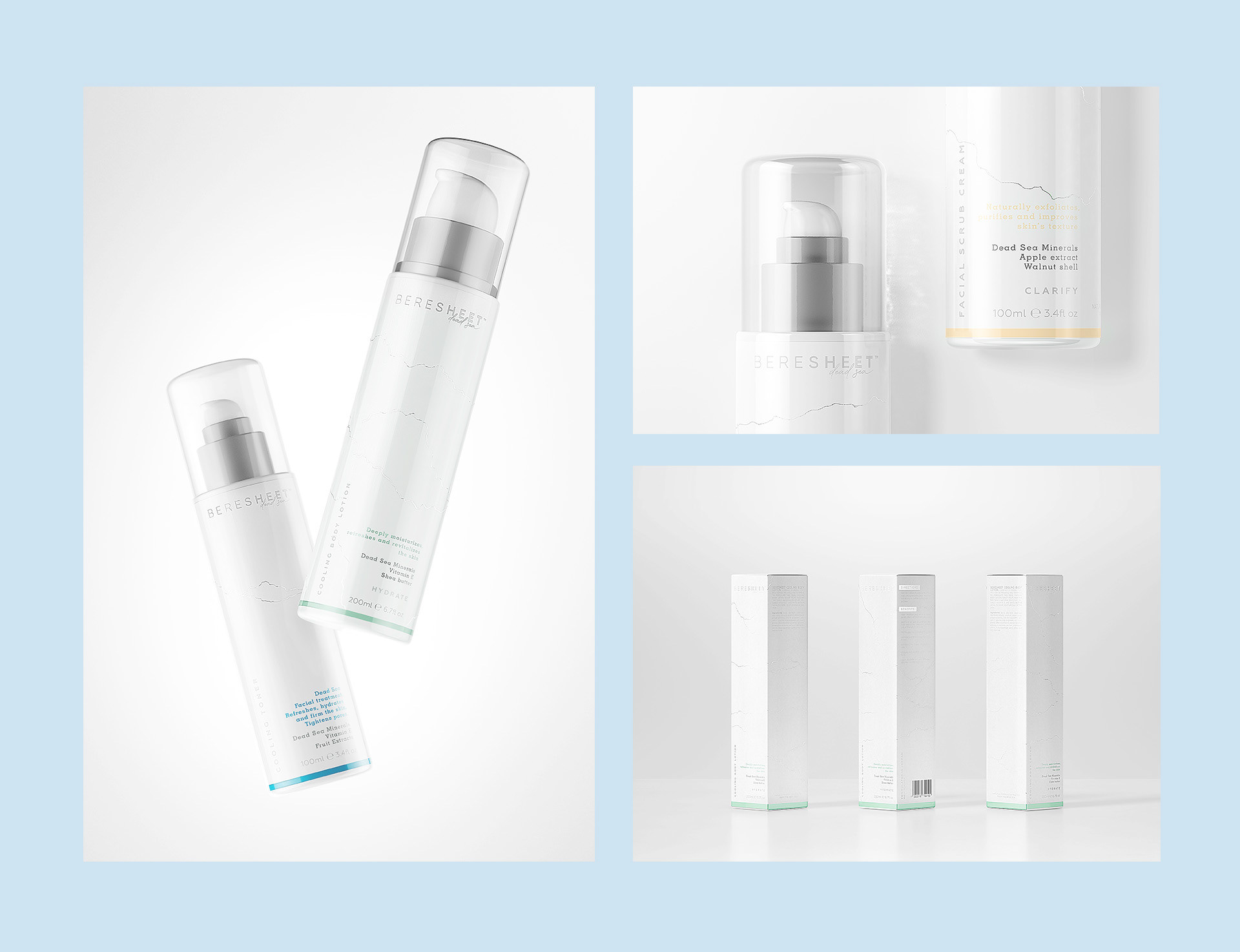 PG Brand Reforming，Beresheet，Brand design，packing design，white，Cosmetics，