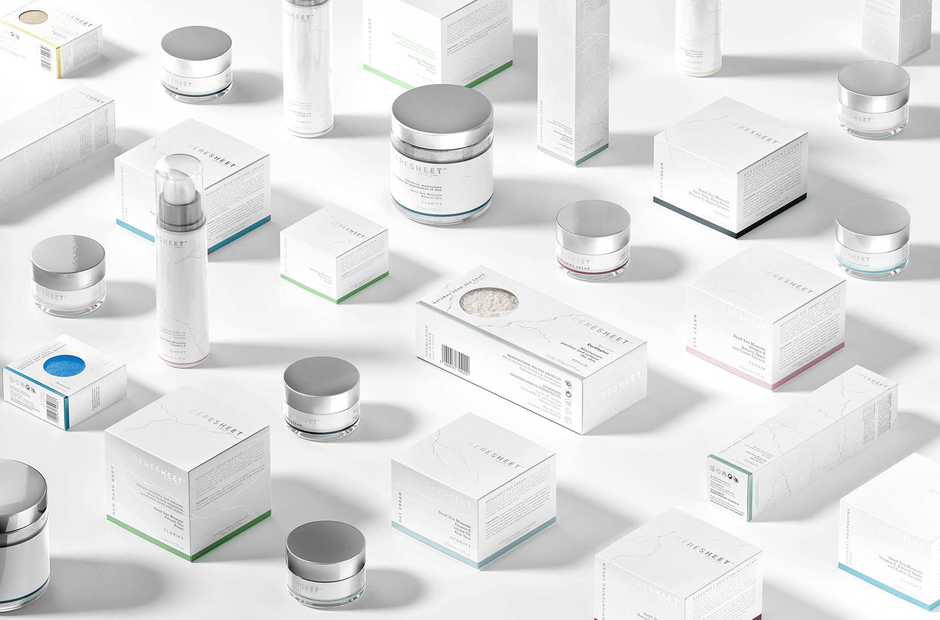 PG Brand Reforming，Beresheet，Brand design，packing design，white，Cosmetics，