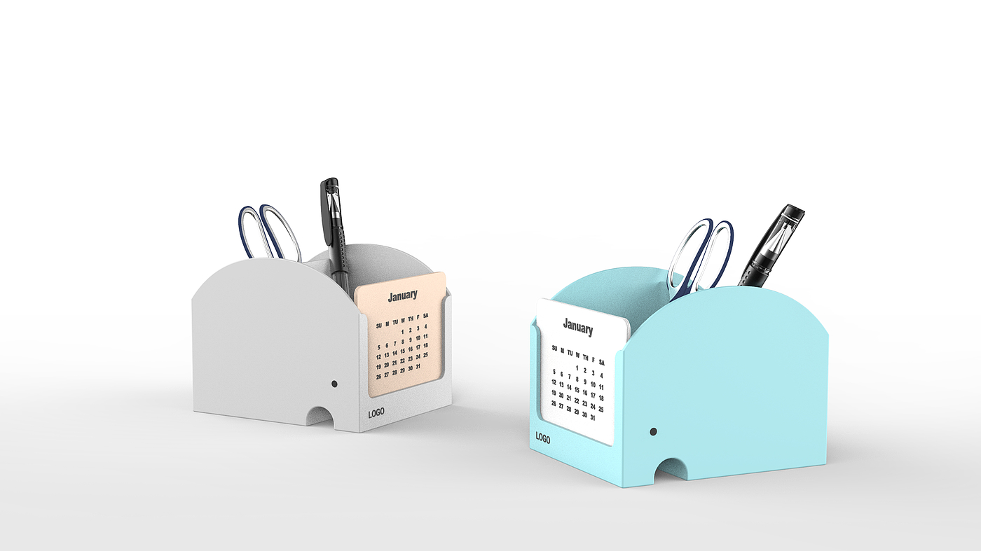 Desk calendar，pen container，Receive，