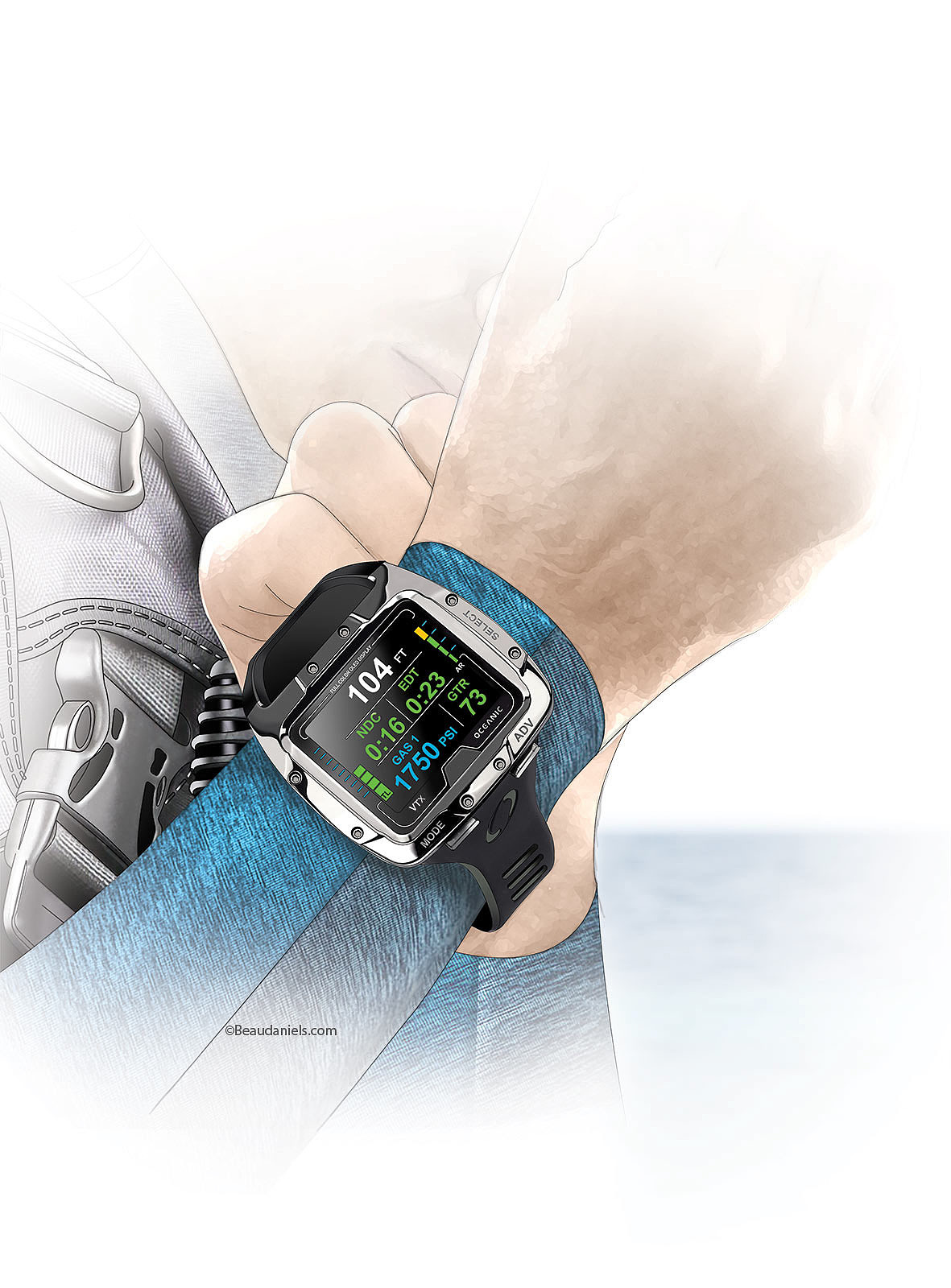 diver，diving，Diving Goggles，Oxygen tube，motion，