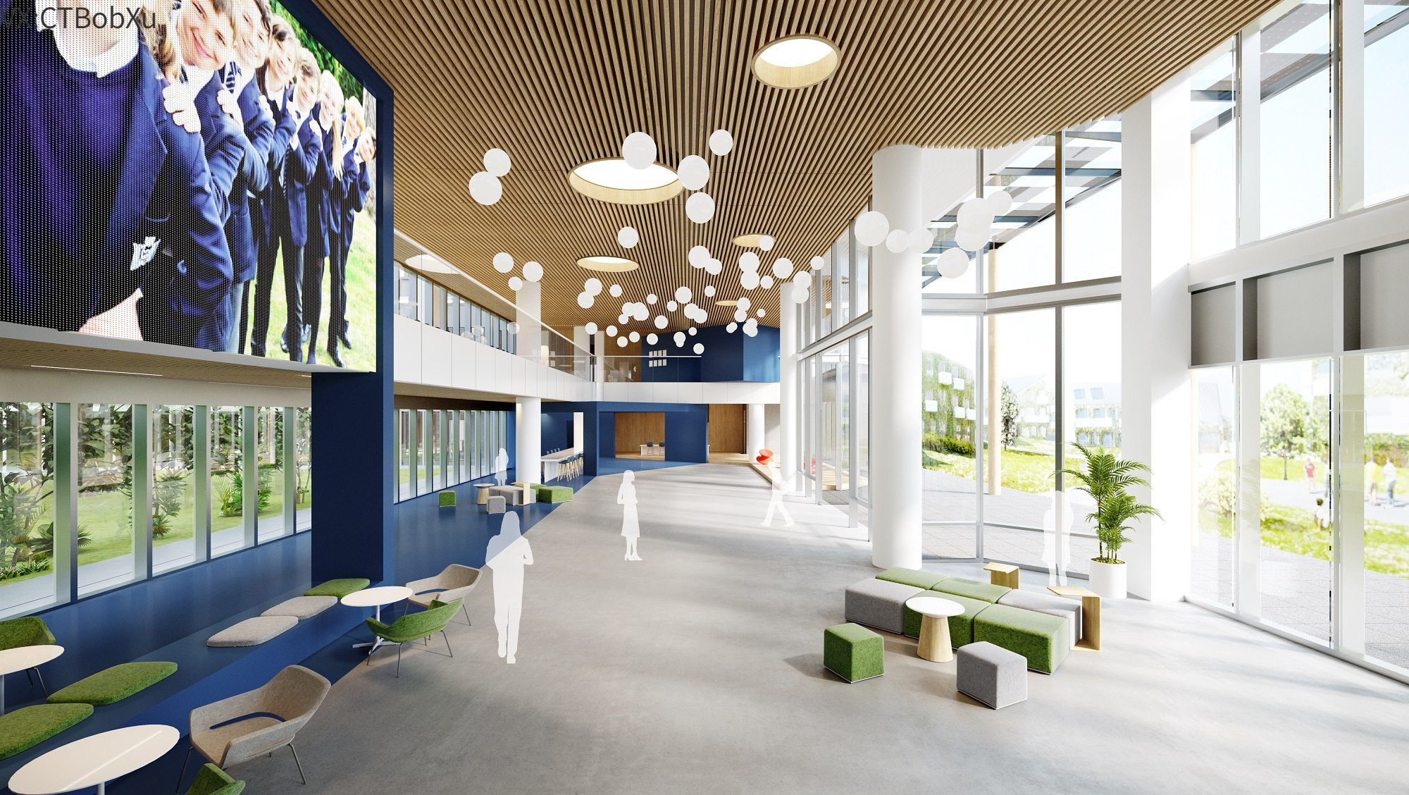 Meichen，design sketch，indoor，Architecture，space，Multi-Media，market，to work in an office，