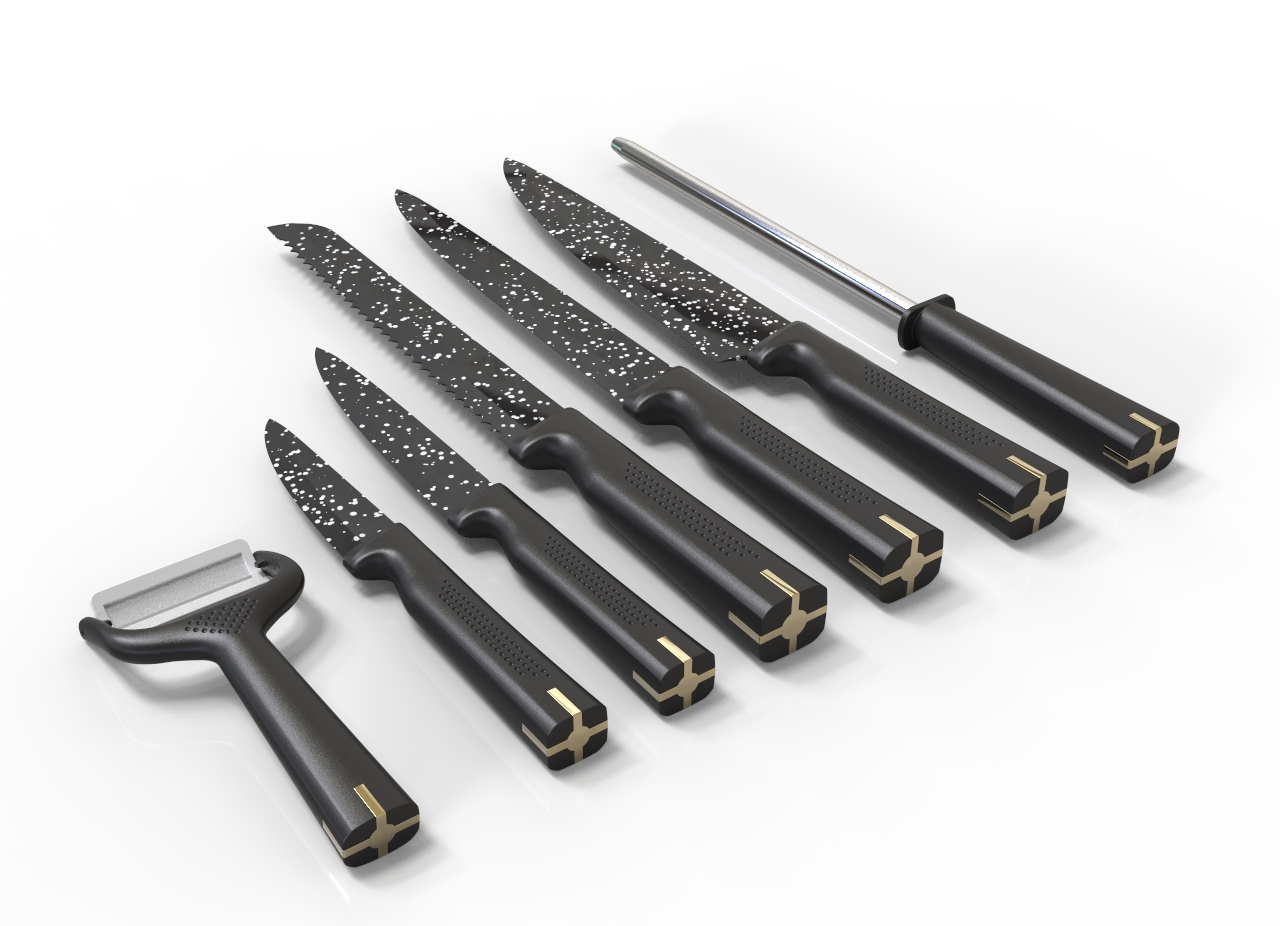 Kitchen supplies，knife，Knife set，Fruit knife，tool，Slicer，Knife sharpening rod，Non stick knife，