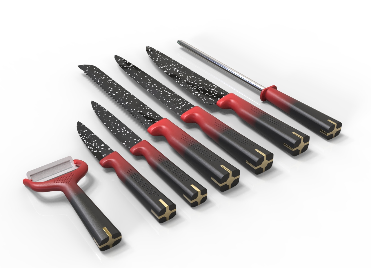 Kitchen supplies，knife，Knife set，Fruit knife，tool，Slicer，Knife sharpening rod，Non stick knife，