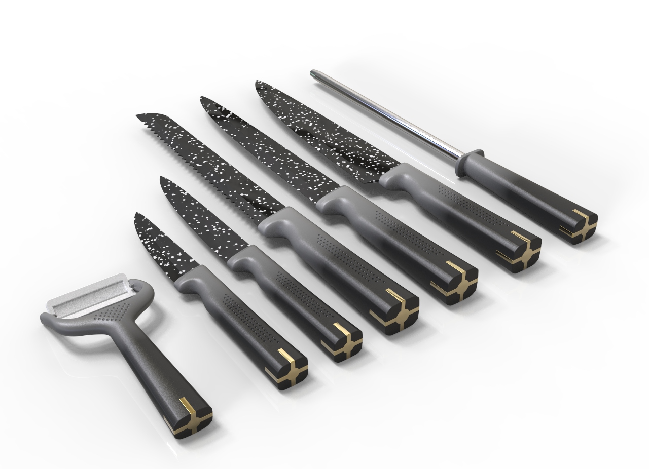 Kitchen supplies，knife，Knife set，Fruit knife，tool，Slicer，Knife sharpening rod，Non stick knife，