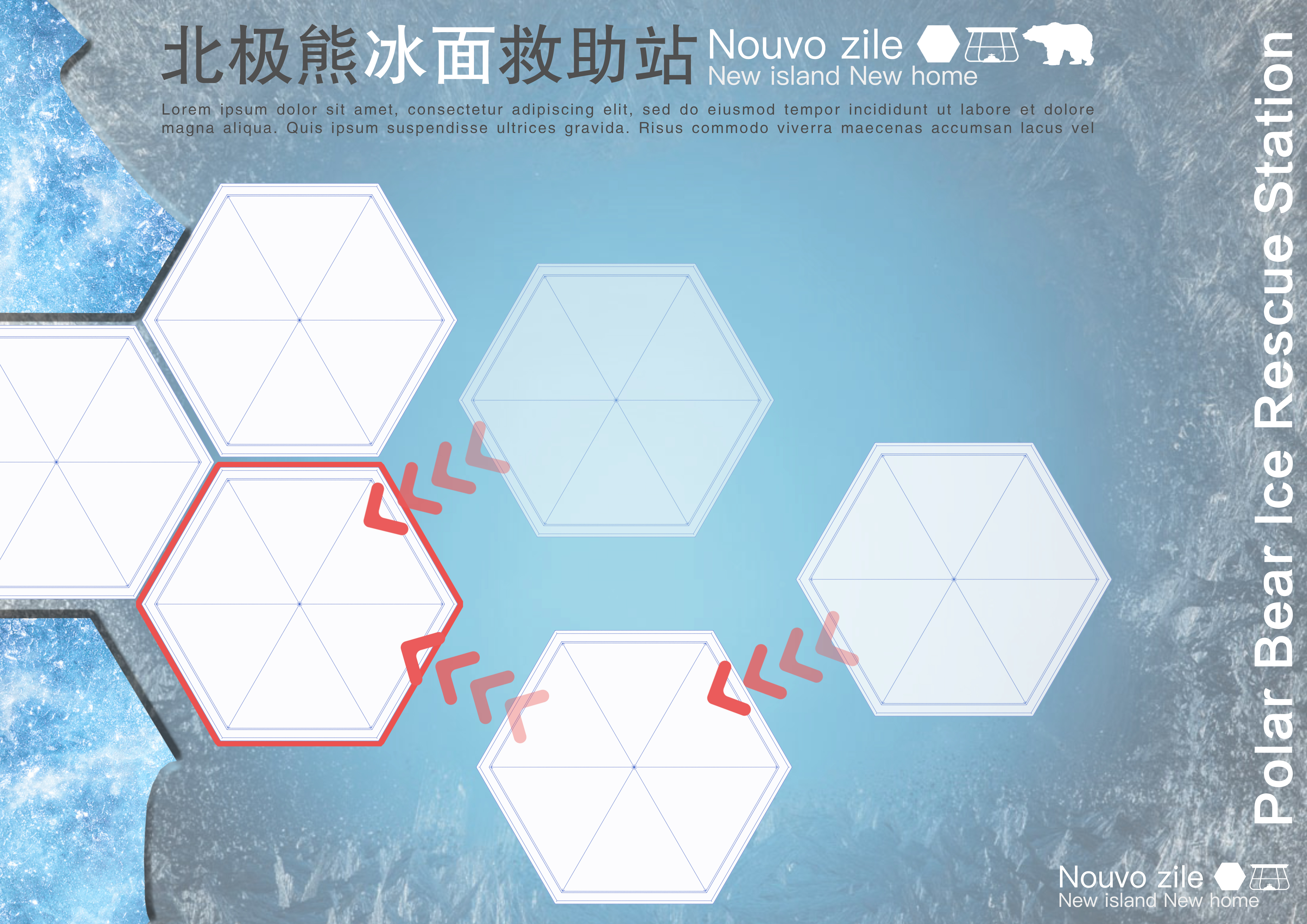 Polar bear，Ice surface，environment protection，environmental problems，greenhouse effect，Product design industrial design，