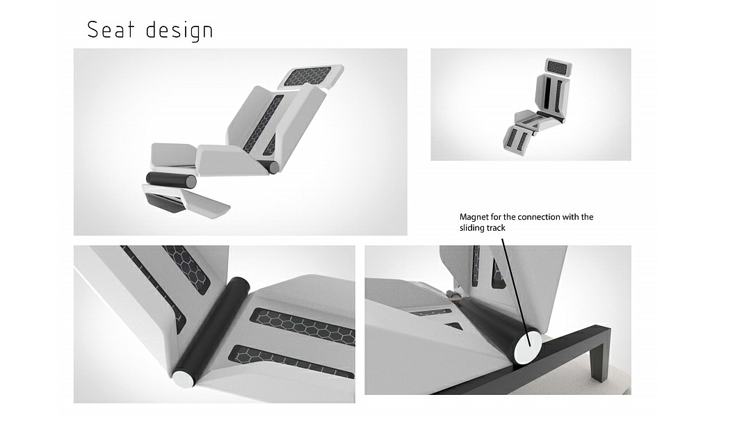 Vehicle design，young people，lying flat，