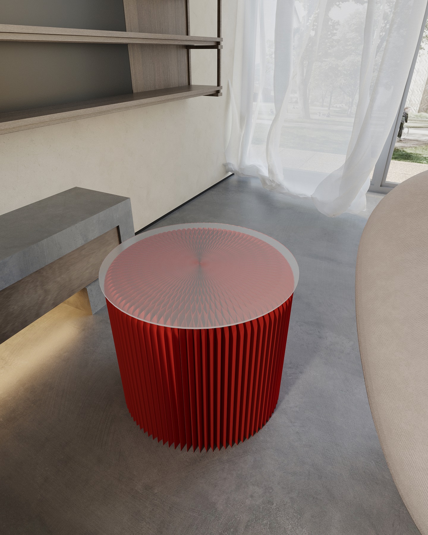 Creative home，Paper furniture，Organ paper furniture，round table，，Light and concise，Round table table table，Practical furniture，