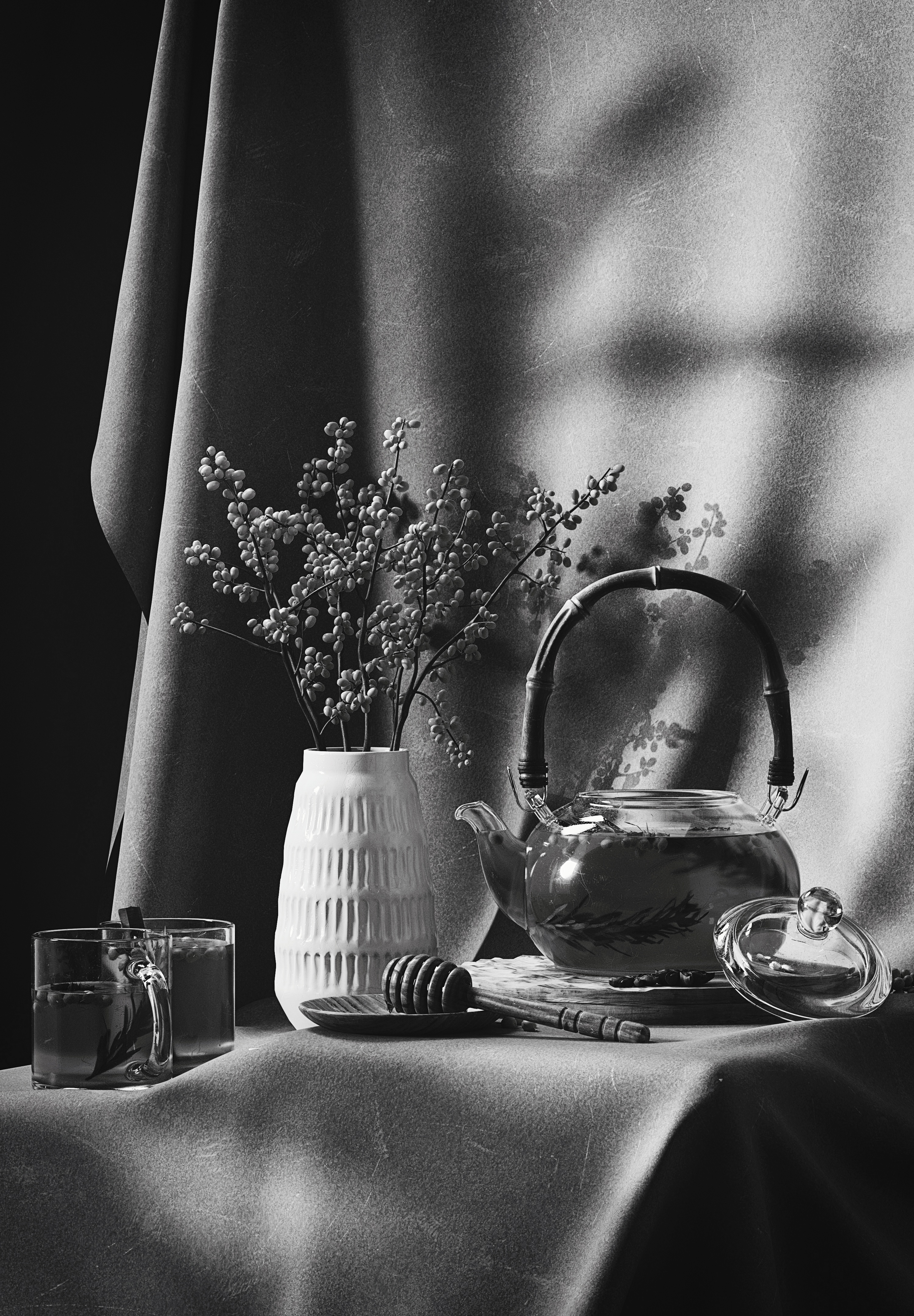 BLENDER，cycles，3D rendering，Realistic，still life，Sketch，