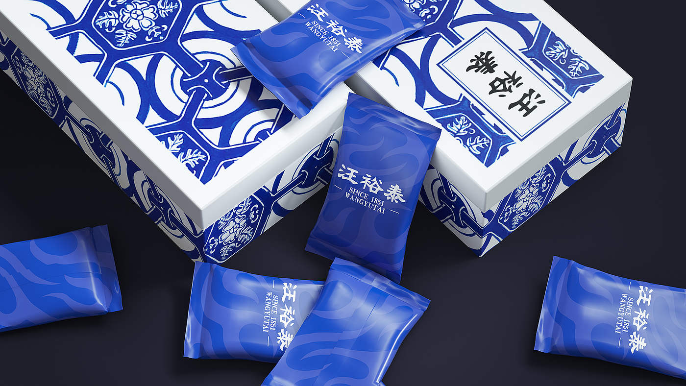 Brand design，Whole case design，Wang Yutai，blue and white porcelain，Integration of China and the West，Famous porcelain craft，Tea making technology，Chinese traditional elements，