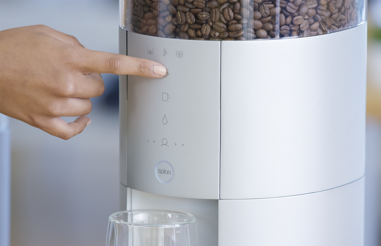 2021 red dot product design award，Coffee machine，Spinn Coffee Maker，app，fully automatic，