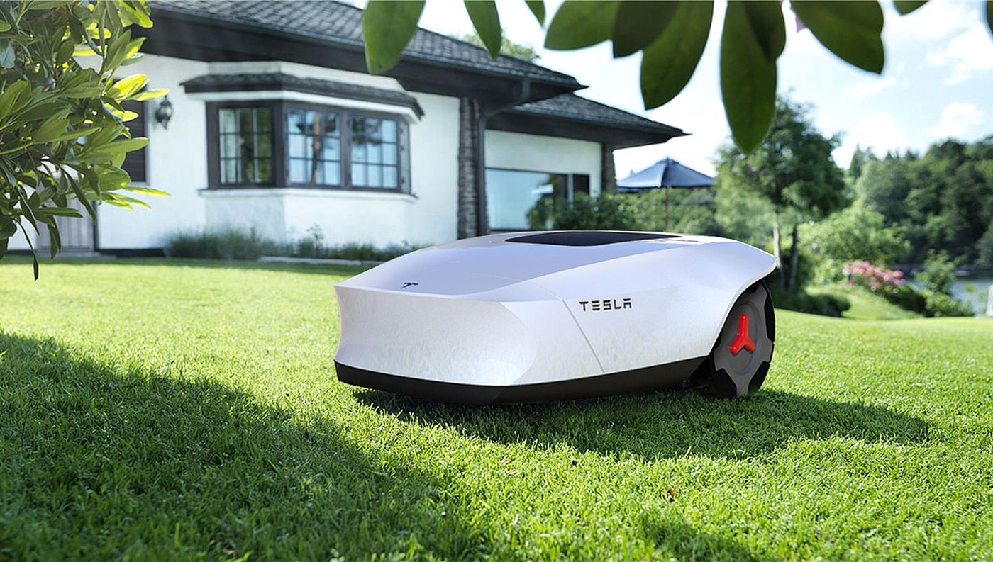 lawn，Intelligent tools，Wireless charging，Solar lawn mower，Tesla，