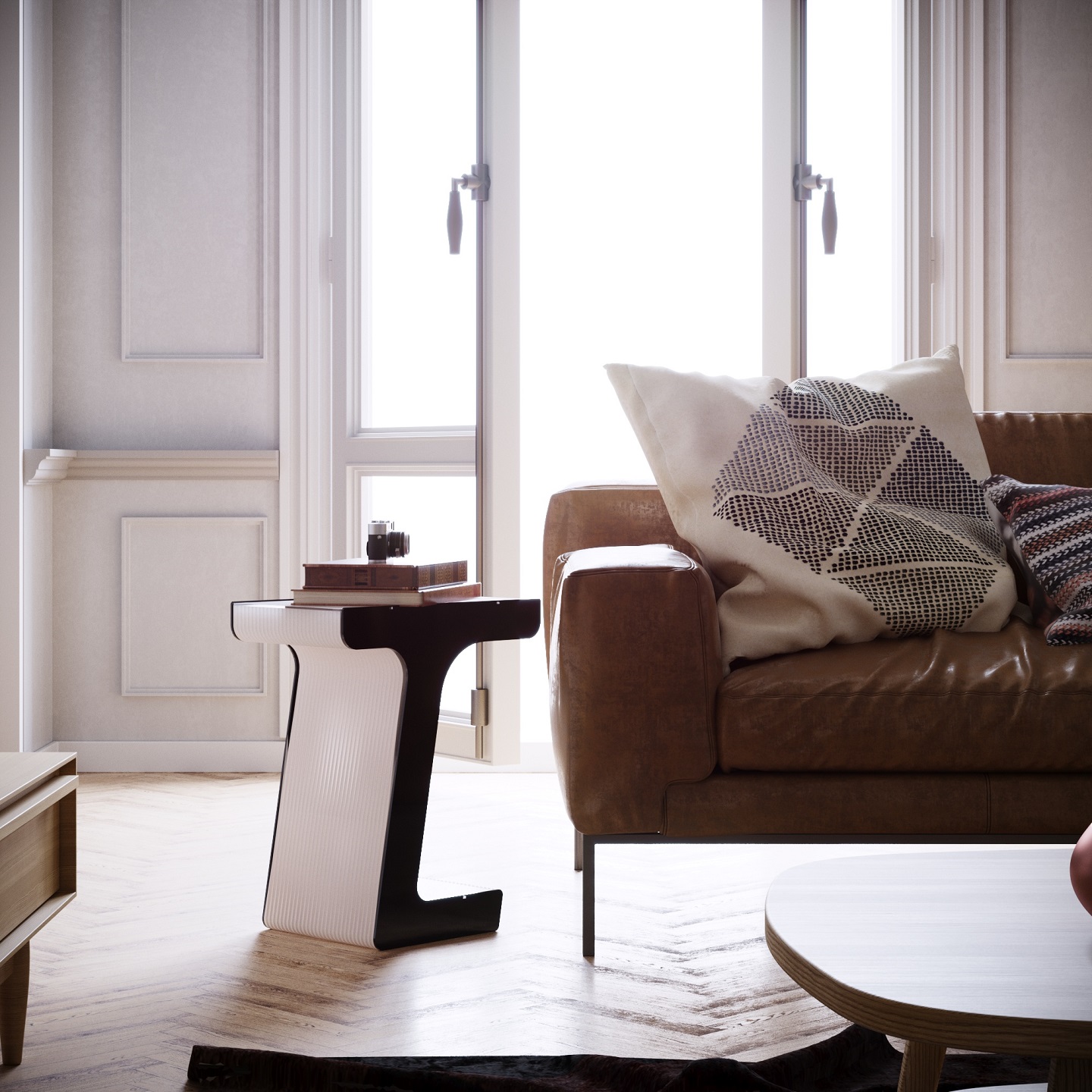 Geometric edge number，Table table，Original design，Paper home，Creative furniture，modern style ，Sofa mate，Bedside table，