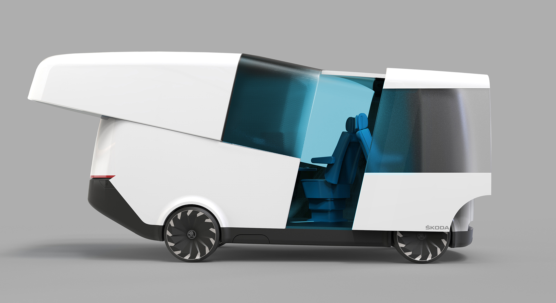 Automobile design，nomadic，digital nomad ，to work in an office，Van，