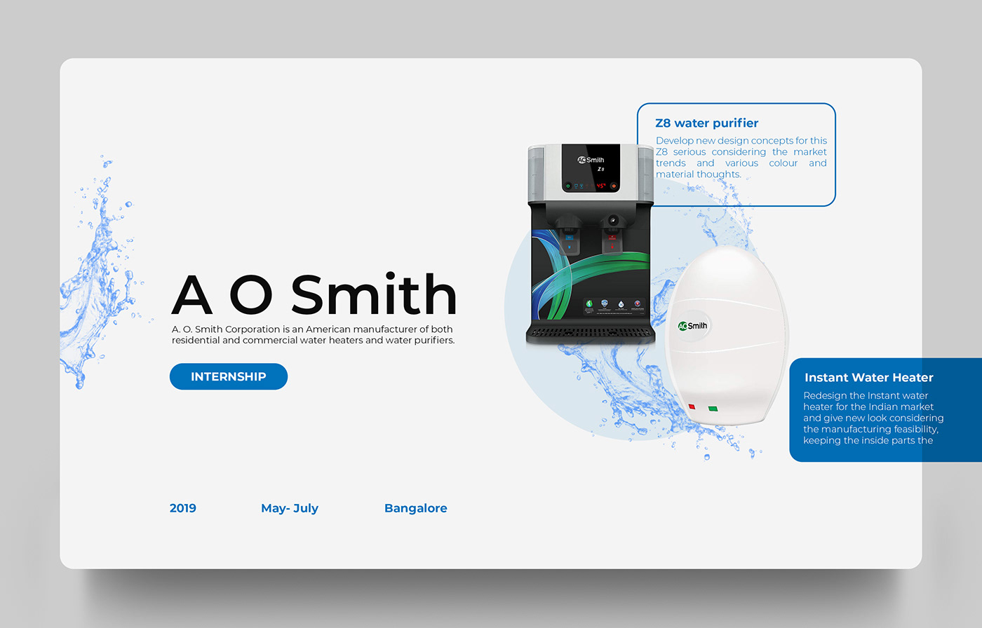 Instant Water Heater Internship at A O Smith 普象网