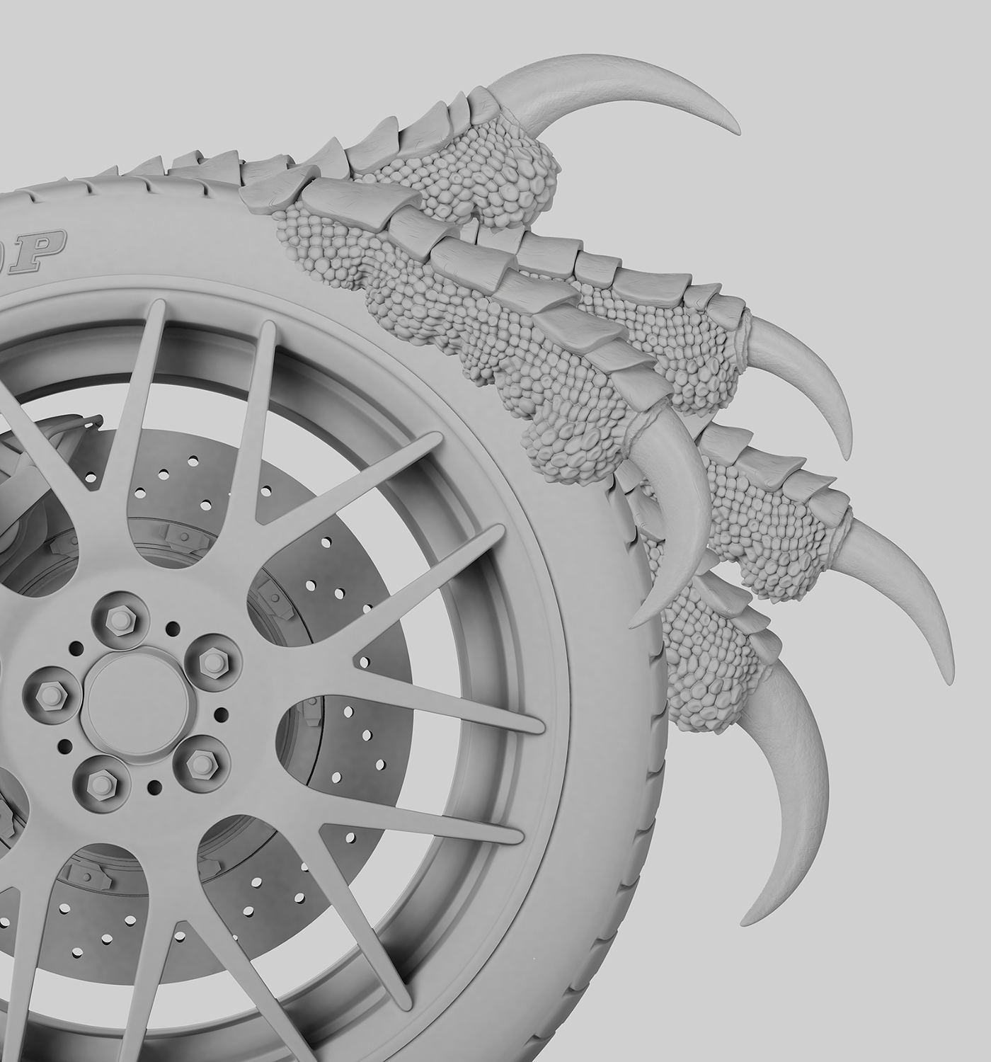 spatter，Render，Claw，Dunlop，tyre，cgi，