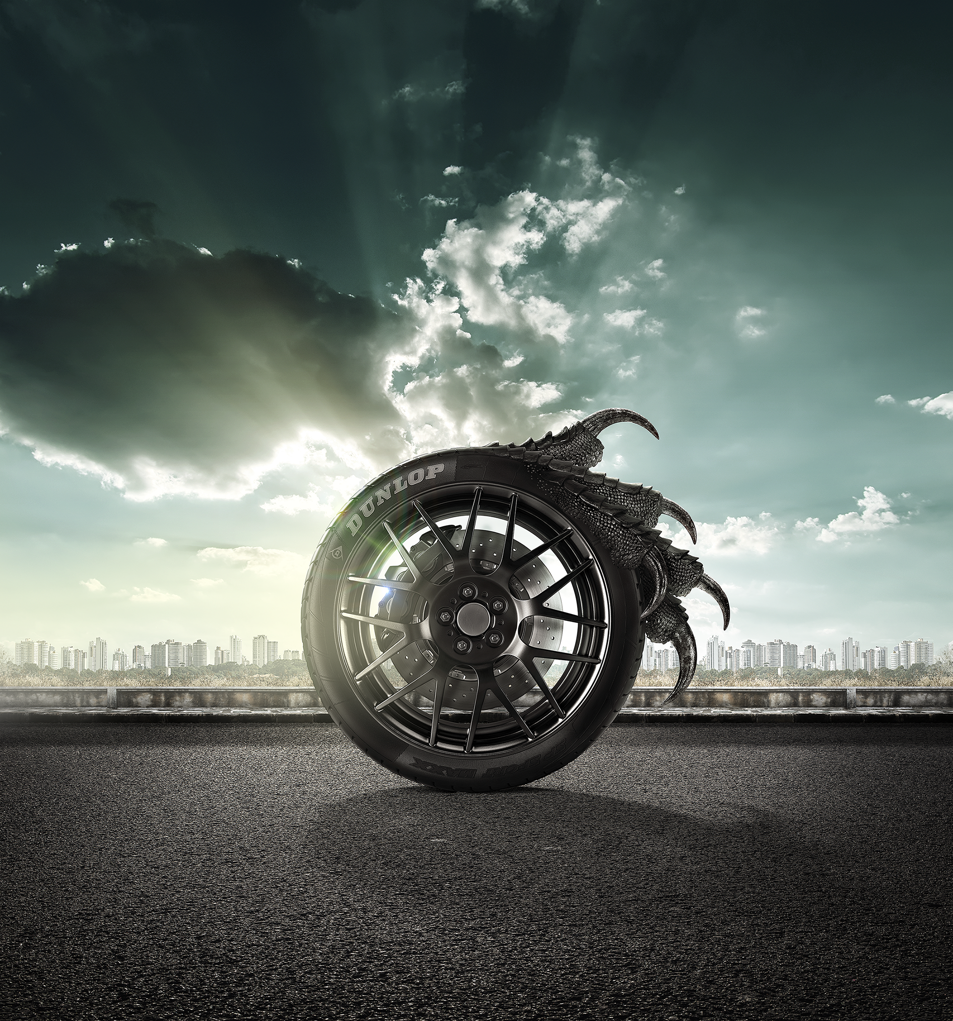 spatter，Render，Claw，Dunlop，tyre，cgi，