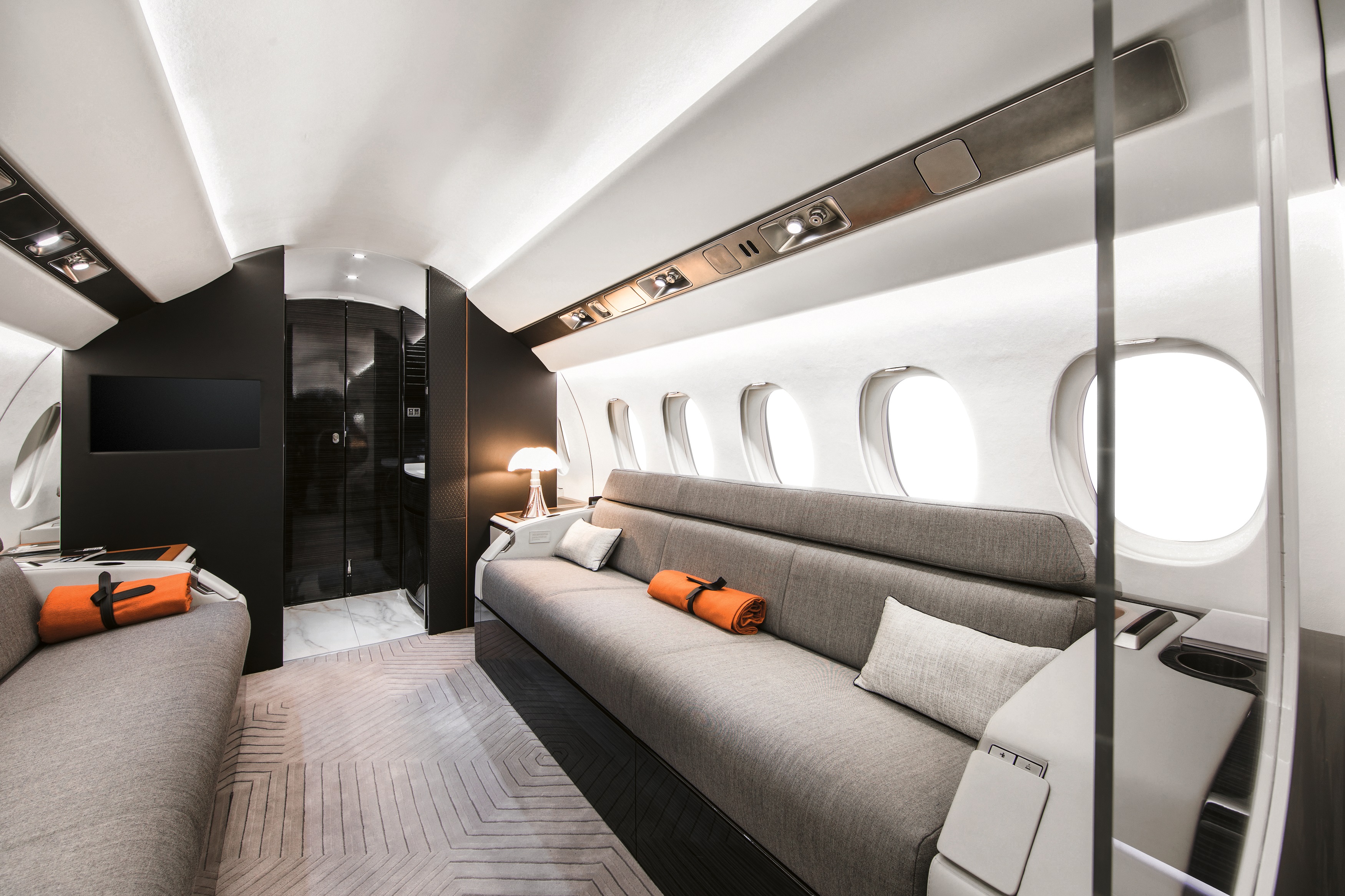 Falcon 6X，Interior design of business jet，Aircraft interior，2021 red dot product design award，