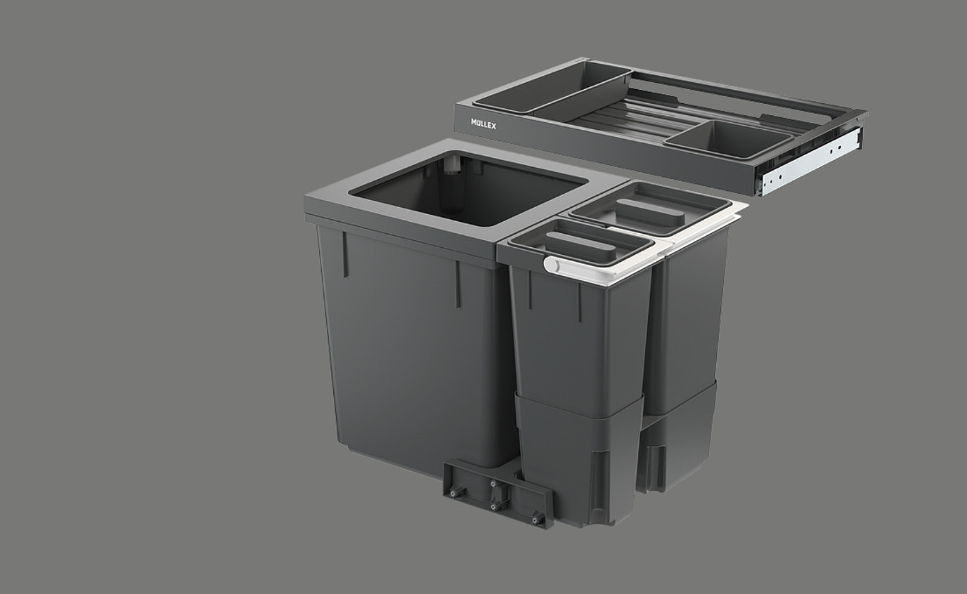 Müllex X-LINE，Waste classification system，dustbin，2021 red dot product design award，