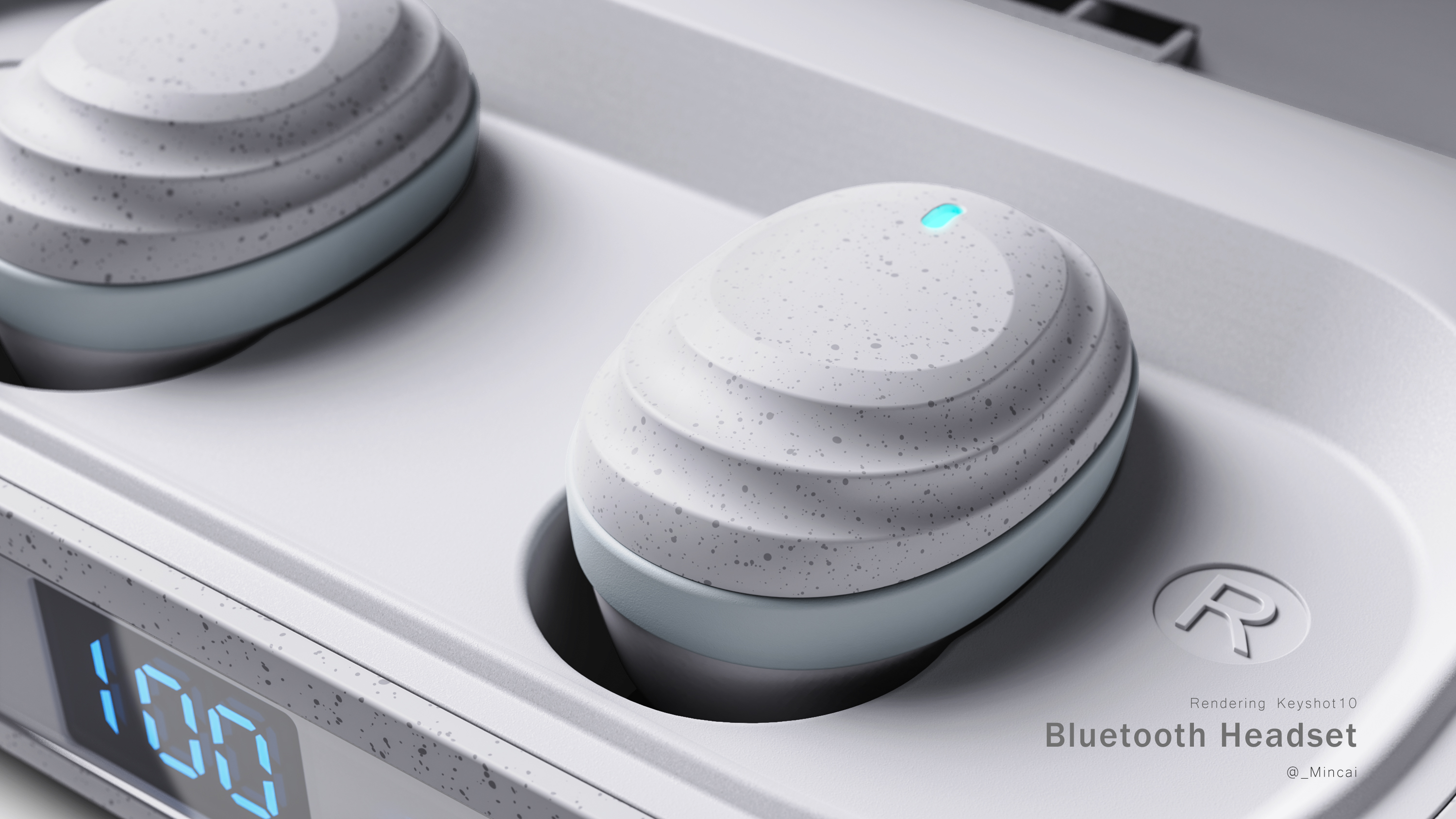 rhino，keyshot，photoshop，Bluetooth headset，online retailers，Modeling and rendering，electronic product，