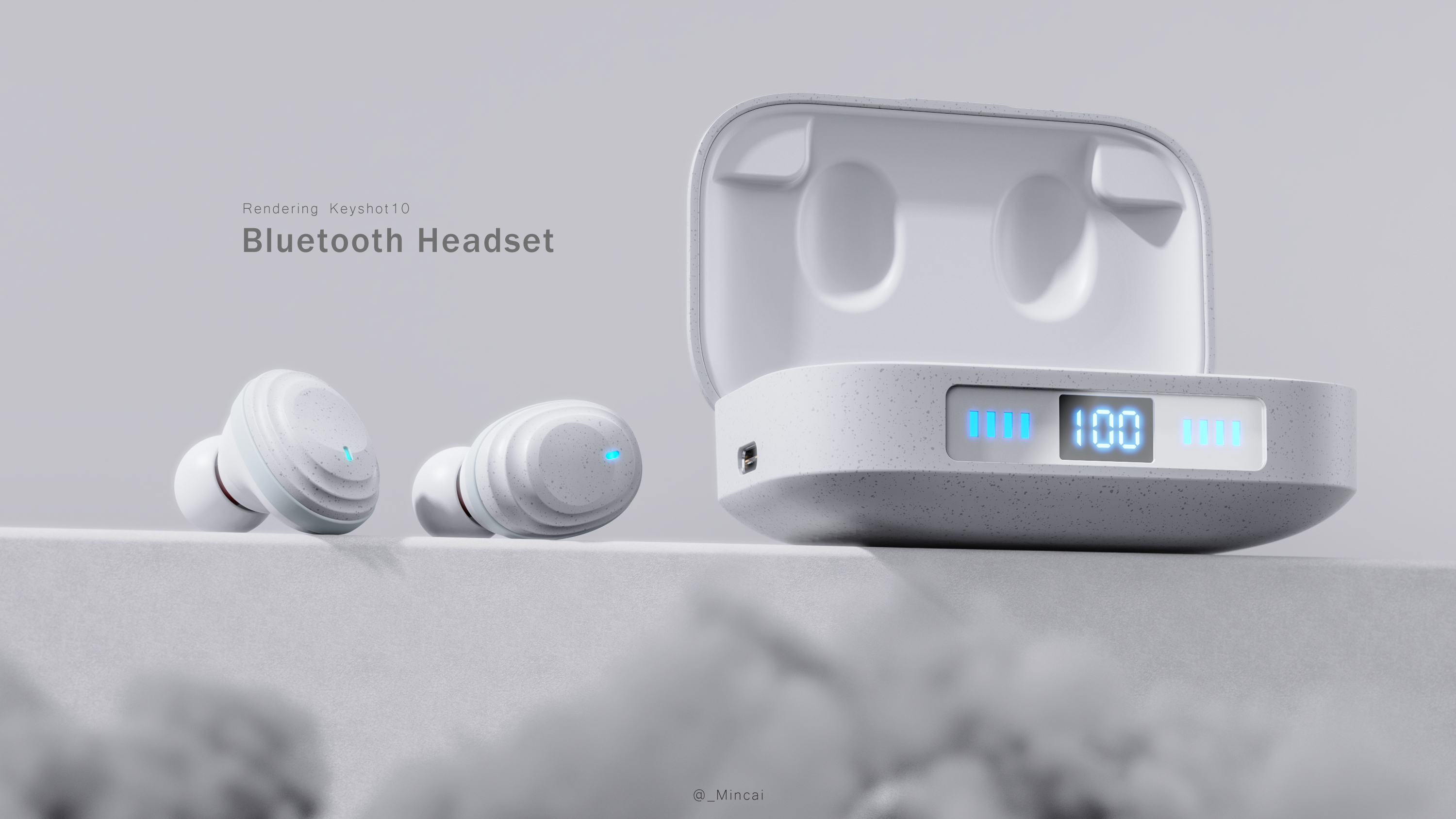 rhino，keyshot，photoshop，Bluetooth headset，online retailers，Modeling and rendering，electronic product，