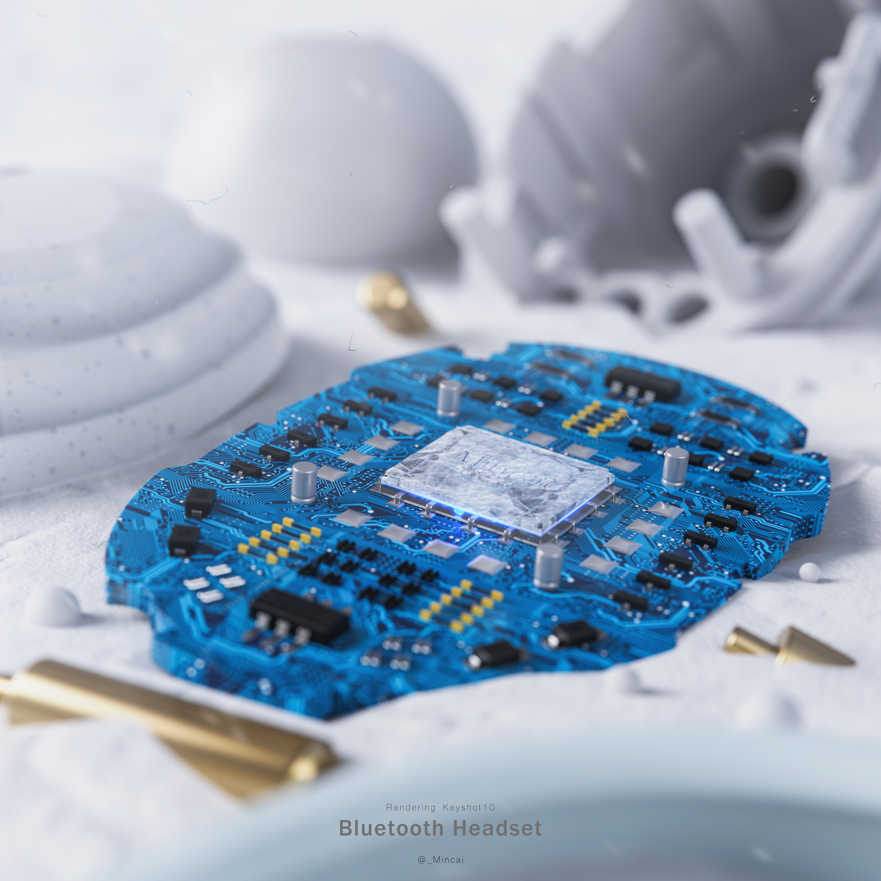 rhino，keyshot，photoshop，Bluetooth headset，online retailers，Modeling and rendering，electronic product，