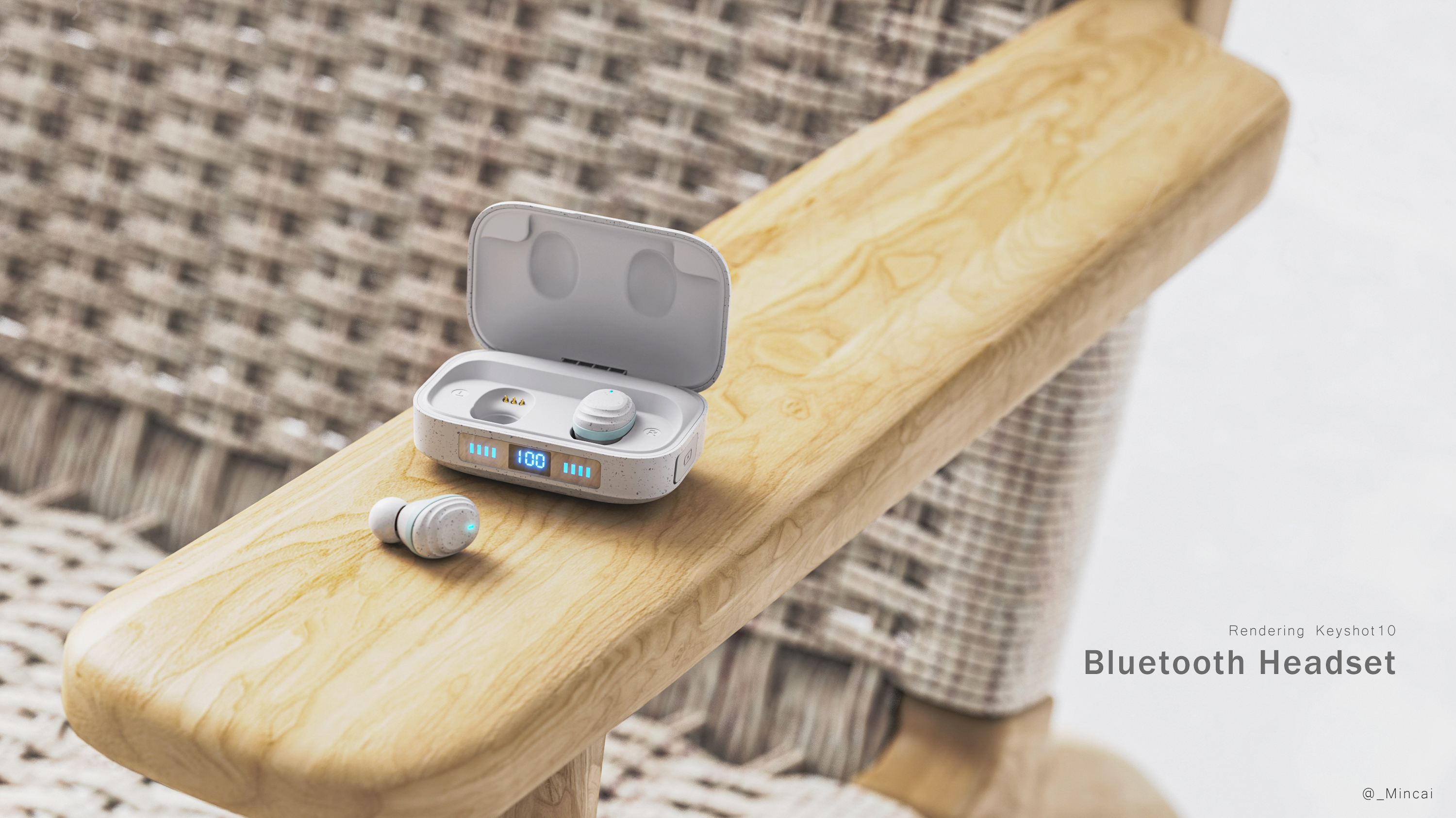 rhino，keyshot，photoshop，Bluetooth headset，online retailers，Modeling and rendering，electronic product，