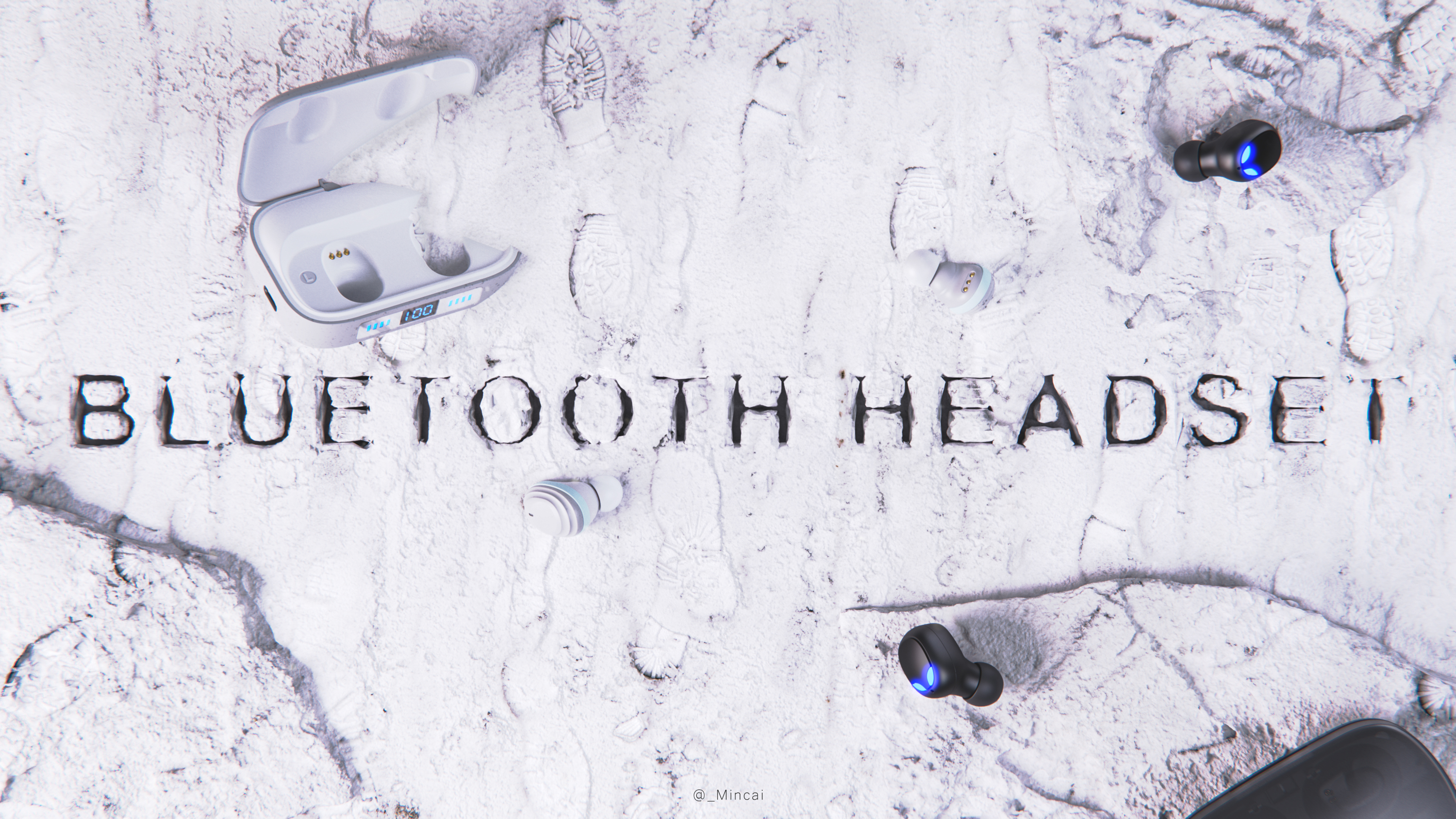 rhino，keyshot，photoshop，Bluetooth headset，online retailers，Modeling and rendering，electronic product，