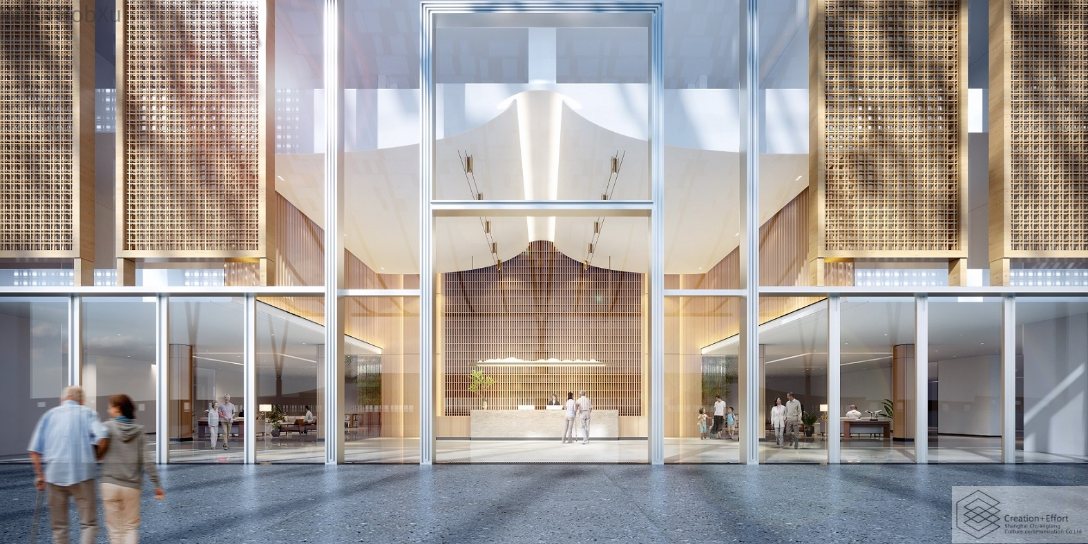 Meichen，Effect drawing of Meichen，Multi-Media，Architecture，interior space ，hotel，market，to work in an office，