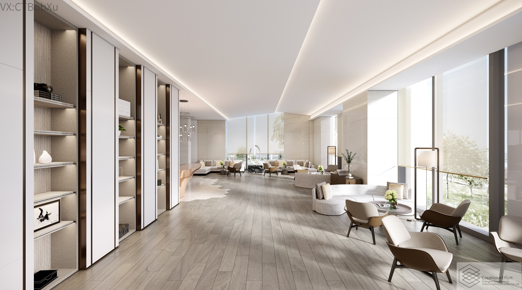 Meichen，Effect drawing of Meichen，Multi-Media，Architecture，interior space ，hotel，market，to work in an office，