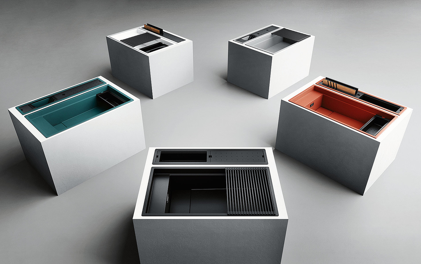 Modular kitchen sink，PATTERN，Kitchen and Bathing，2021 red dot product design award，