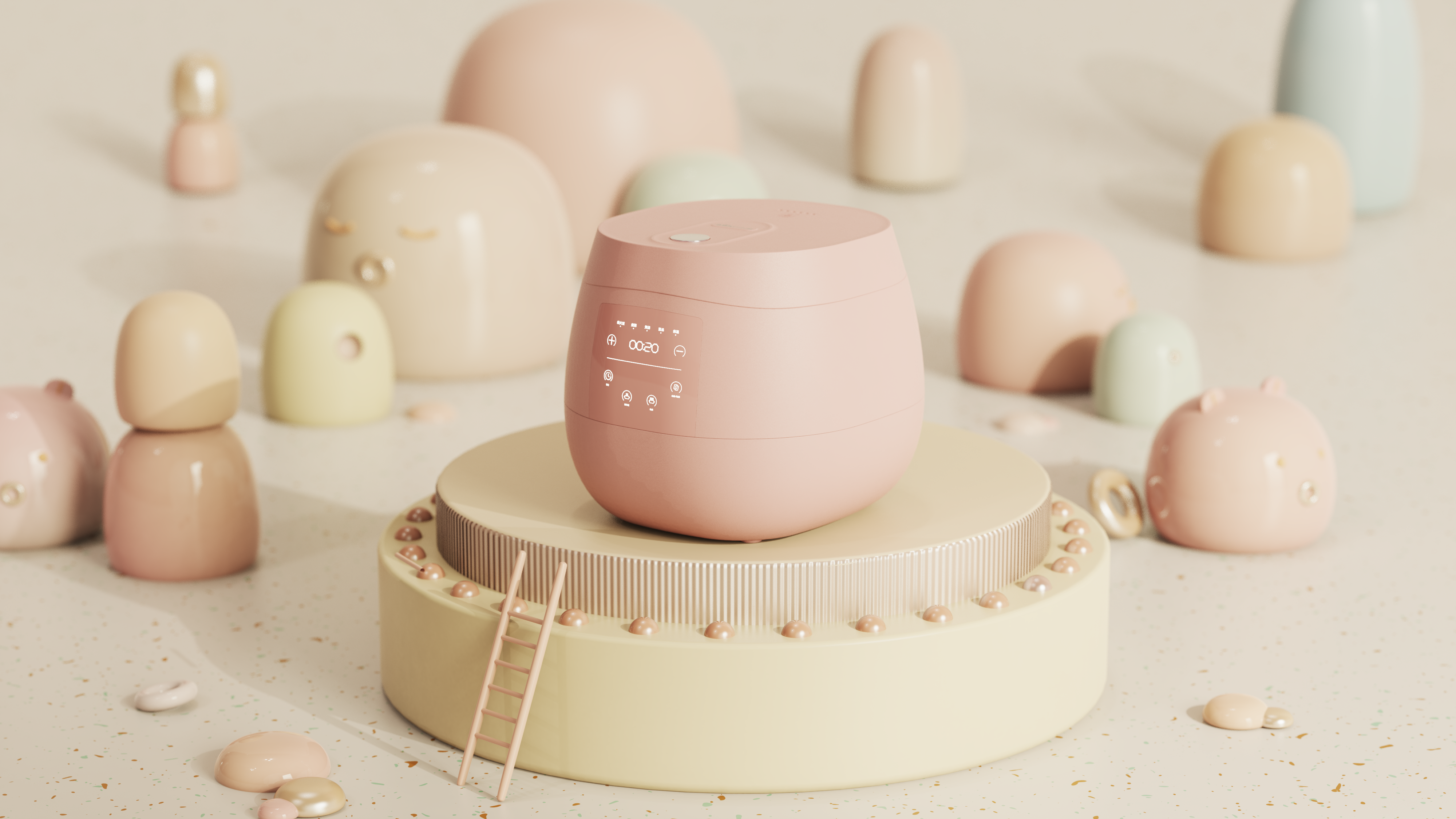 rice cooker，pressure cooker，colourful，Nanfeng industrial design，