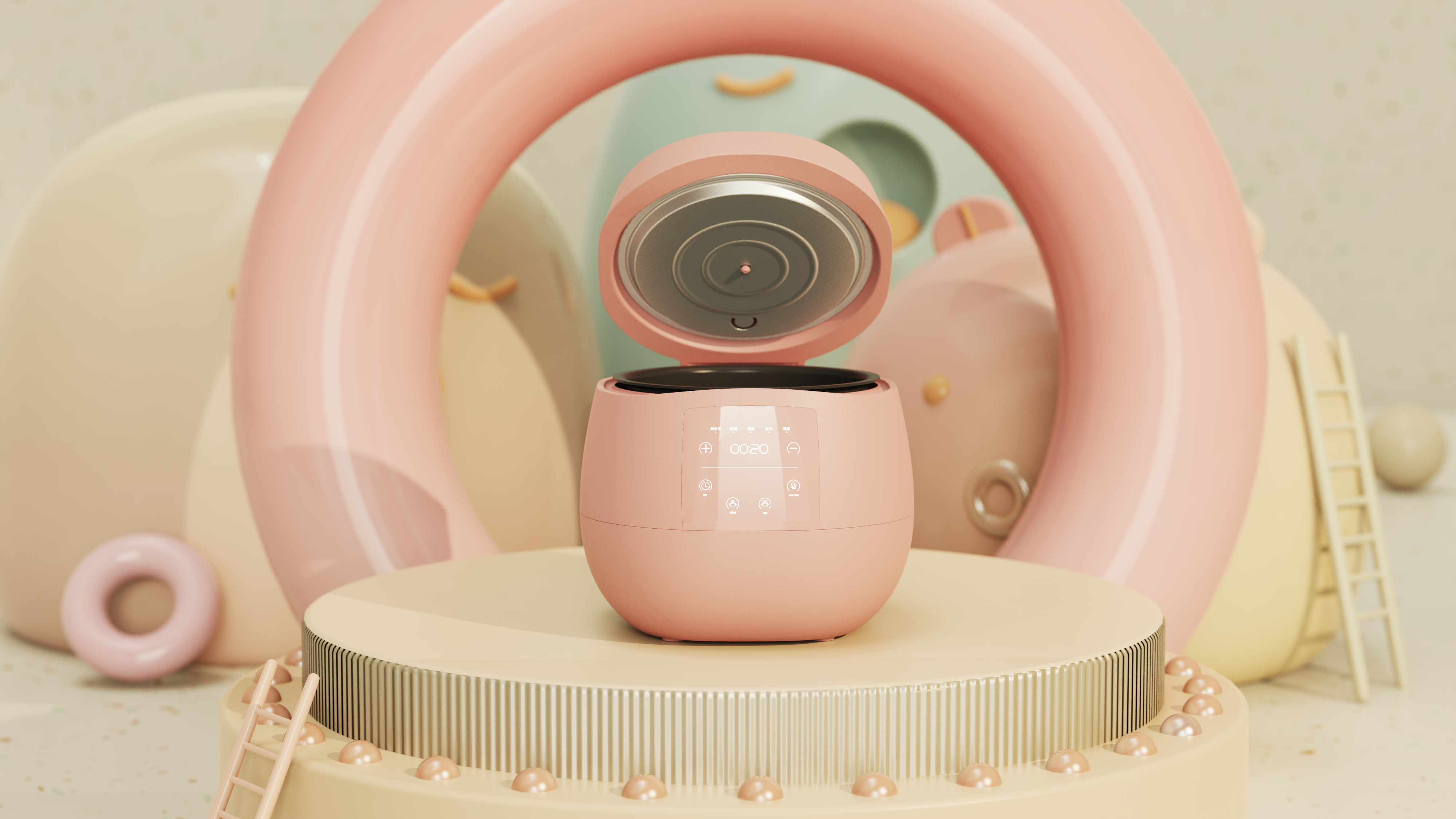 rice cooker，pressure cooker，colourful，Nanfeng industrial design，