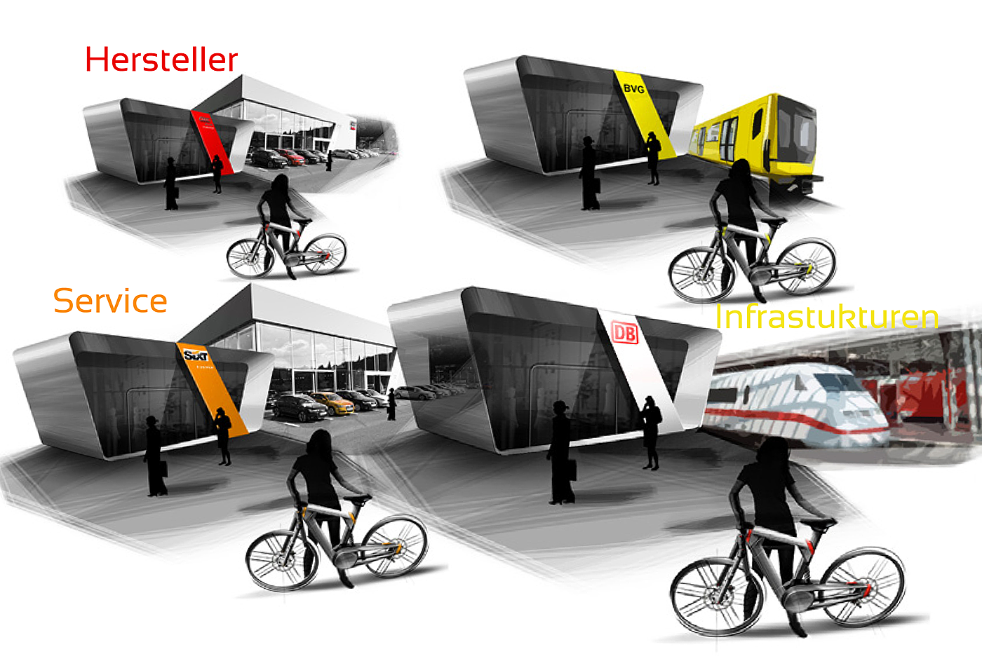 电动自行车，自行车配件，交通工具，概念设计，
