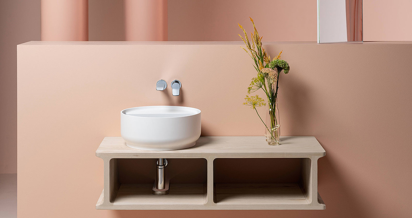 Basin with shelf，Beam，Sanitary ware，2021 red dot product design award，