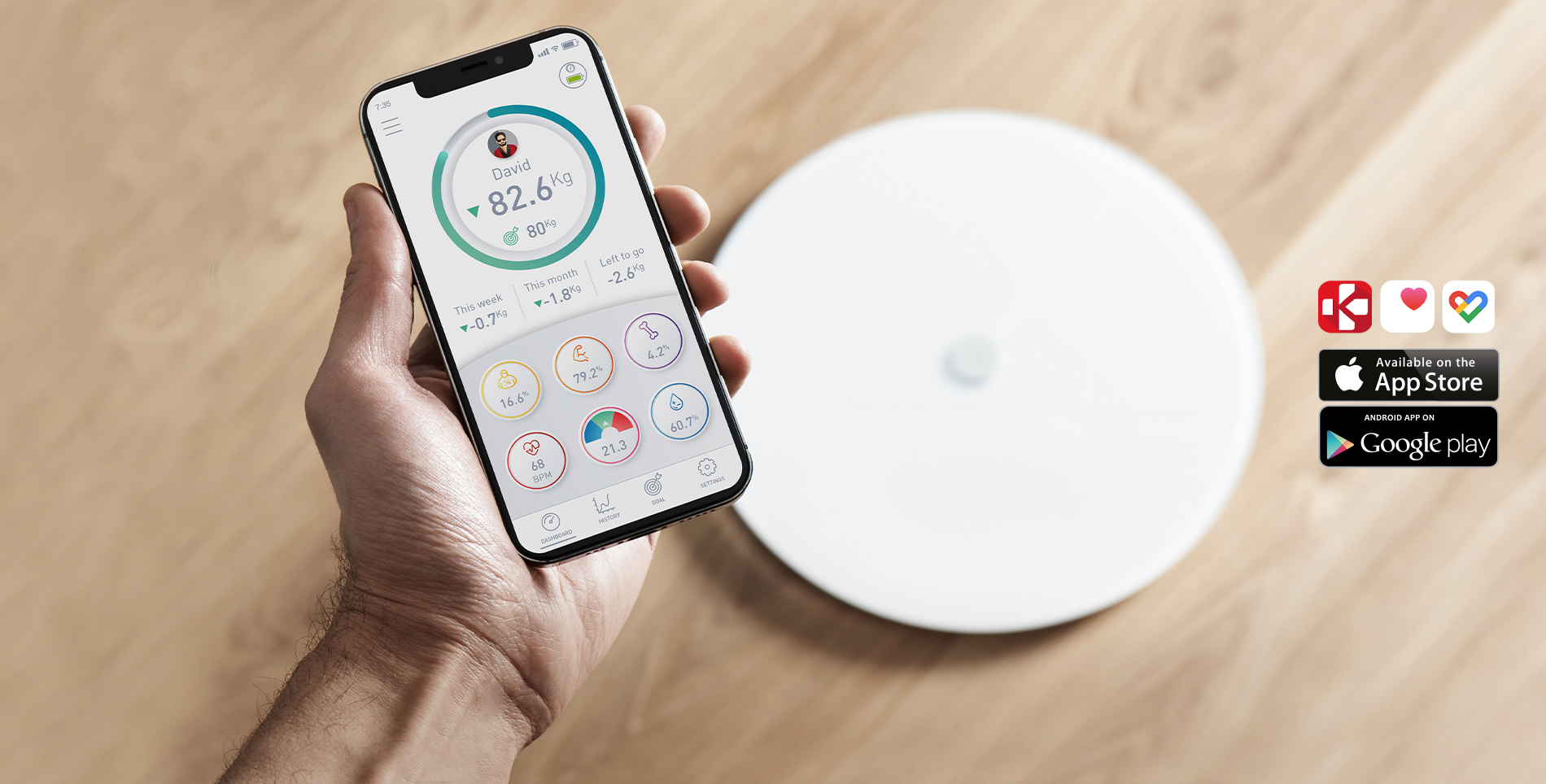 2021 red dot product design award，MyScale，app，wifi，Weighing scale，