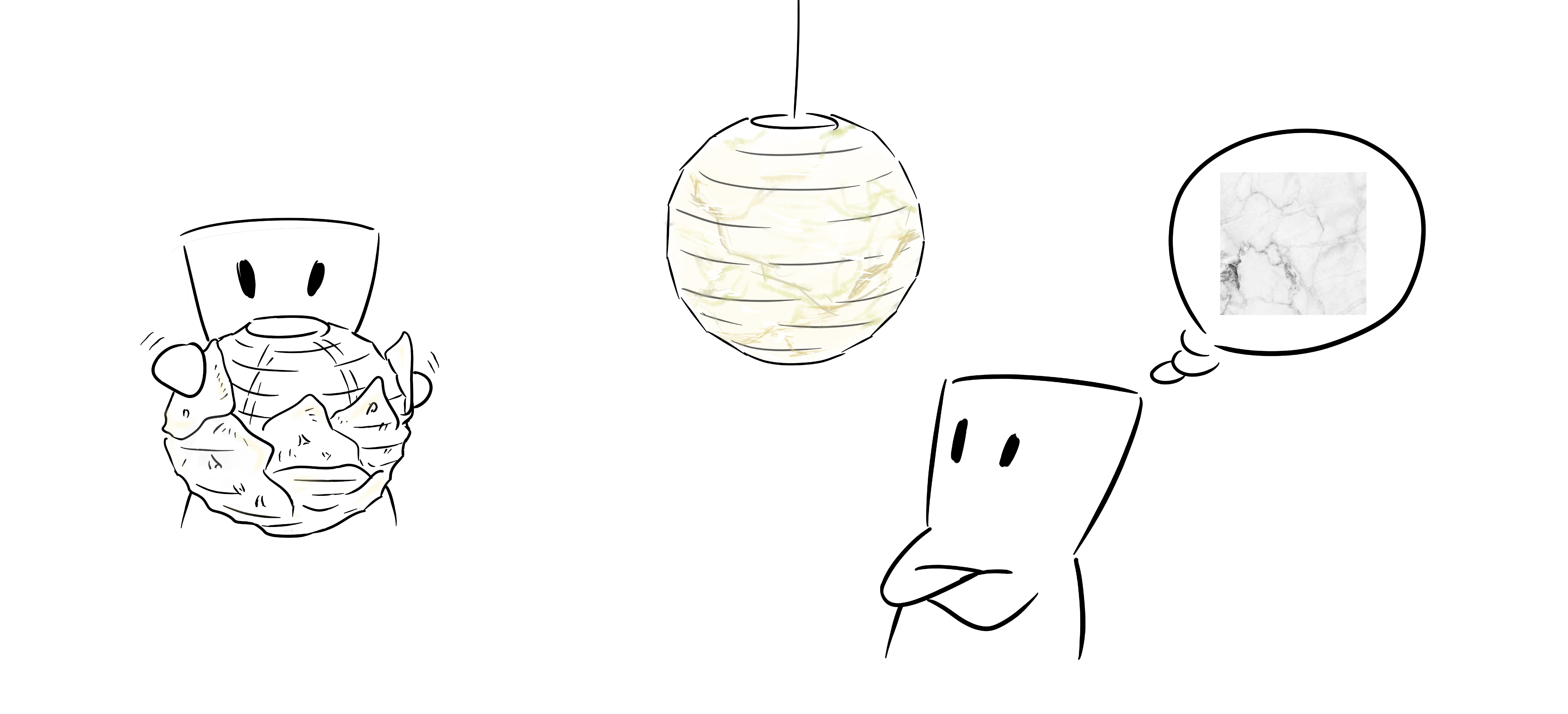 Graduation exhibition，Lantern paper，Natural organic materials，lighting，